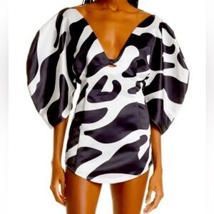 NWT Mother of All Jessica Zebra mini dress. Beautiful black and white, women’s M